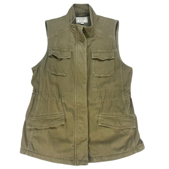 Lucky Brand Safari Utility Vest Women’s L Military Drawstring Waist Street Wear - Picture 14 of 14